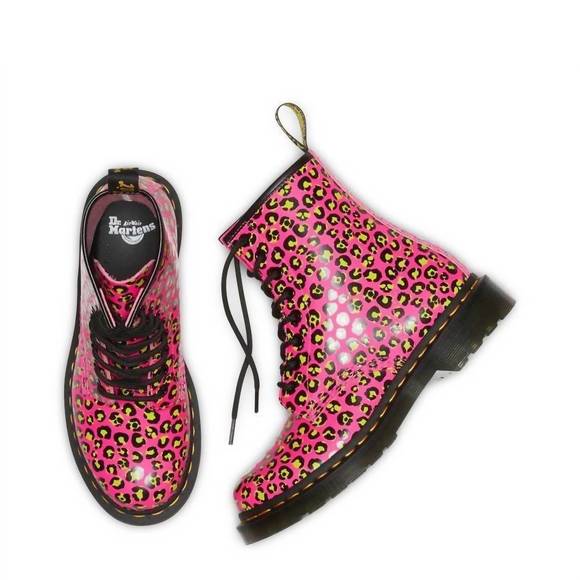 NEW DR. MARTENS 1460 clash pink loud leopard smooth in clash pink - Picture 3 of 6